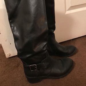 Wide calf riding boots
